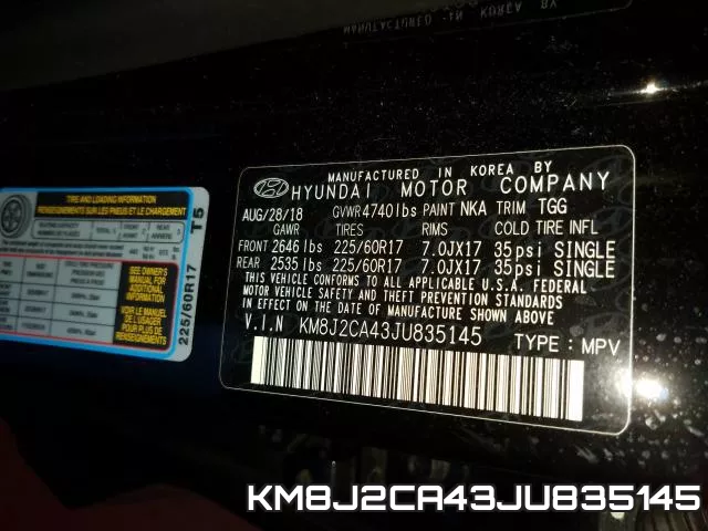 KM8J2CA43JU835145 фото 2