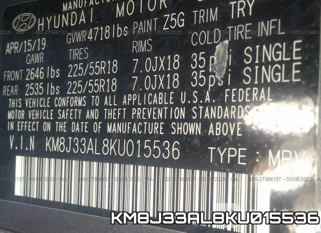 KM8J33AL8KU015536 фото 10