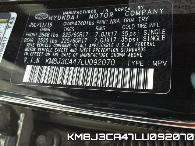 KM8J3CA47LU092070 фото 2