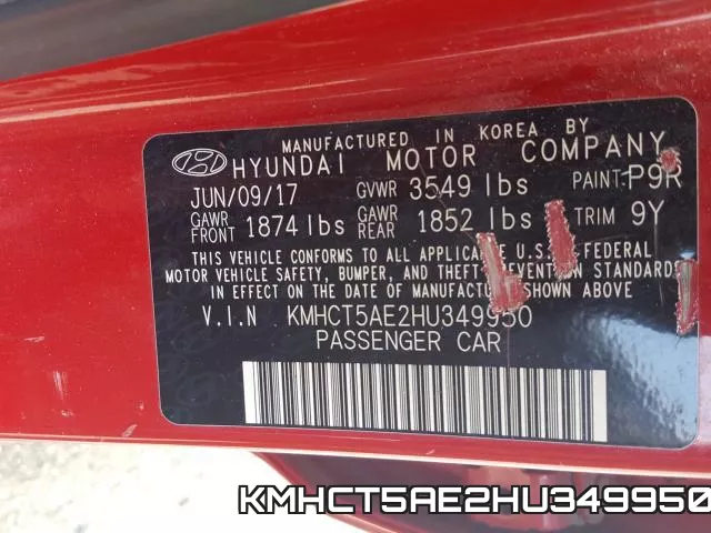 KMHCT5AE2HU349950 фото 2