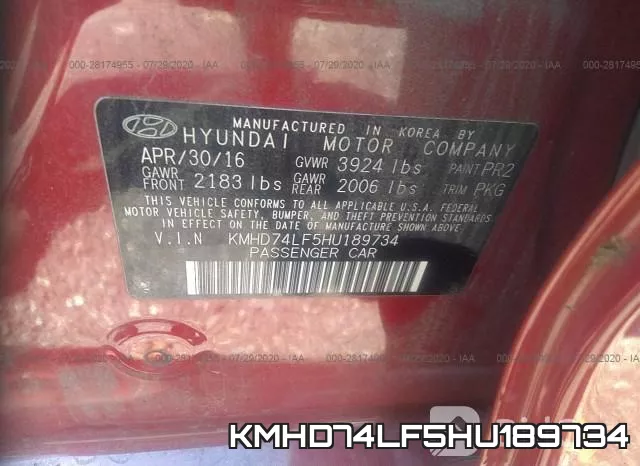 KMHD74LF5HU189734 фото 10