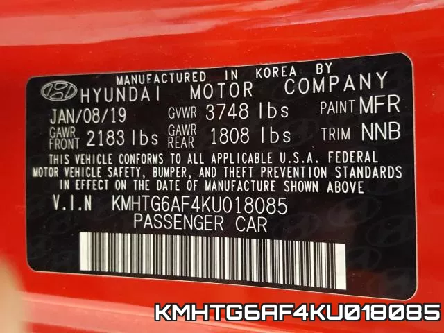 KMHTG6AF4KU018085 фото 2