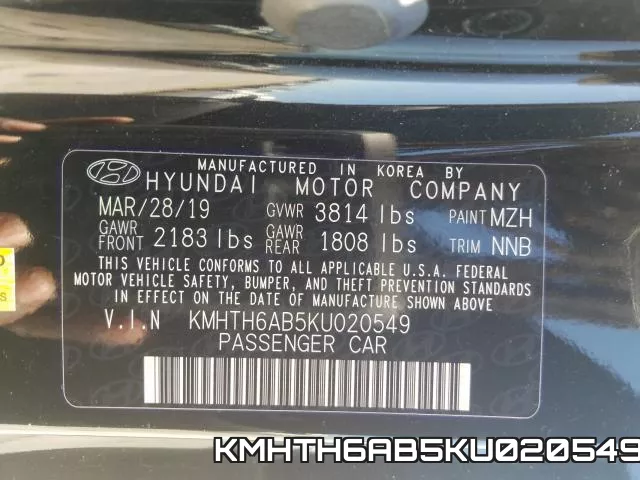 KMHTH6AB5KU020549 фото 2