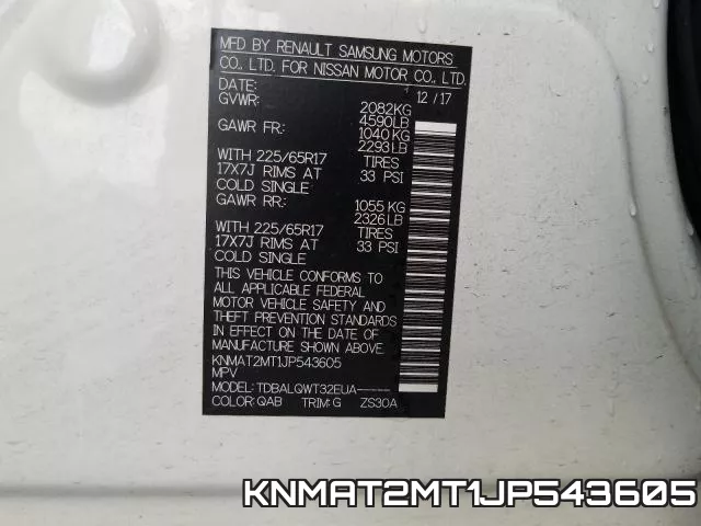 KNMAT2MT1JP543605 фото 2