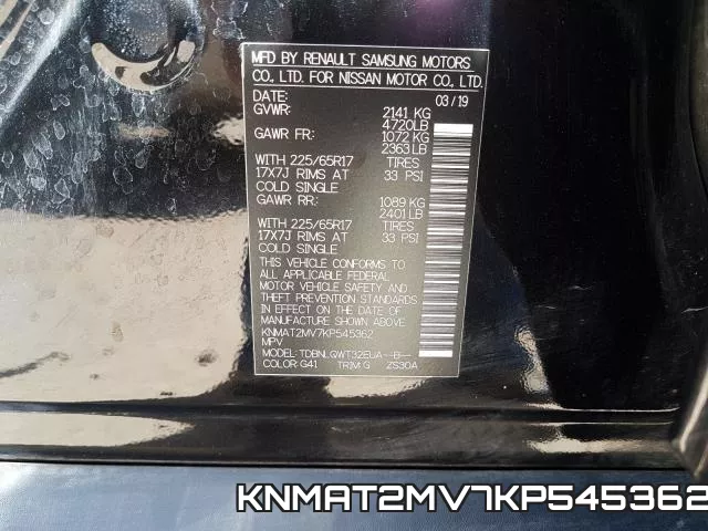 KNMAT2MV7KP545362 фото 2