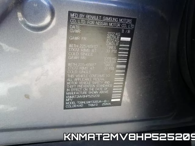 KNMAT2MV8HP525209 фото 2