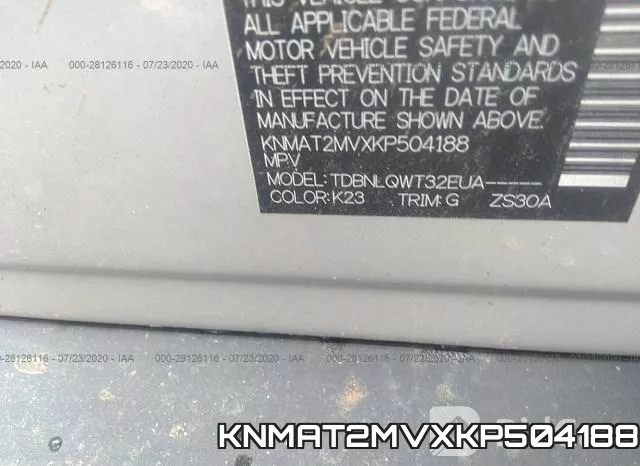 KNMAT2MVXKP504188 фото 10