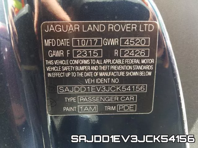 SAJDD1EV3JCK54156 фото 2