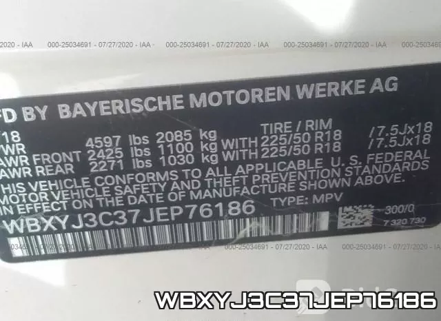 WBXYJ3C37JEP76186 фото 10