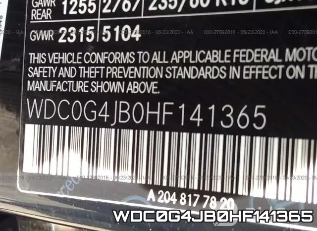 WDC0G4JB0HF141365 фото 10