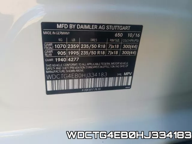 WDCTG4EB0HJ334183 фото 2
