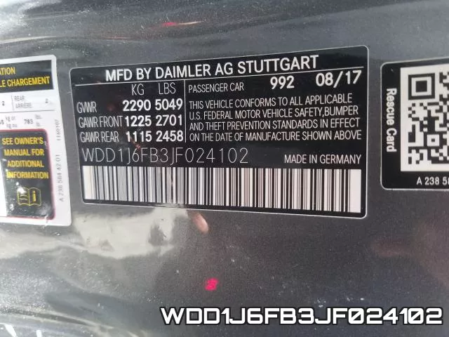 WDD1J6FB3JF024102 фото 2
