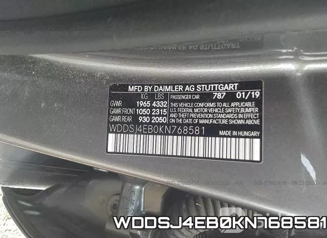 WDDSJ4EB0KN768581 фото 10