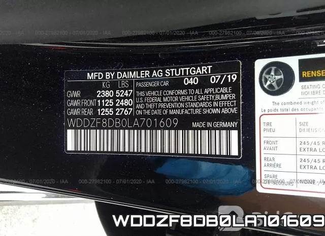 WDDZF8DB0LA701609 фото 10