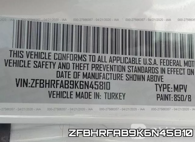 ZFBHRFAB9K6N45810 фото 10