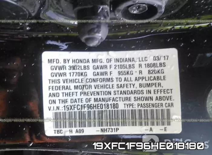 19XFC1F96HE018180 фото 10