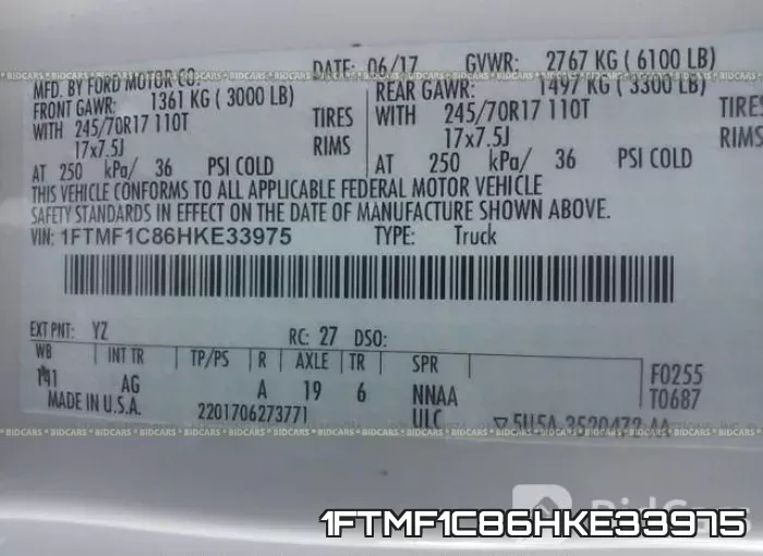 1FTMF1C86HKE33975 фото 10