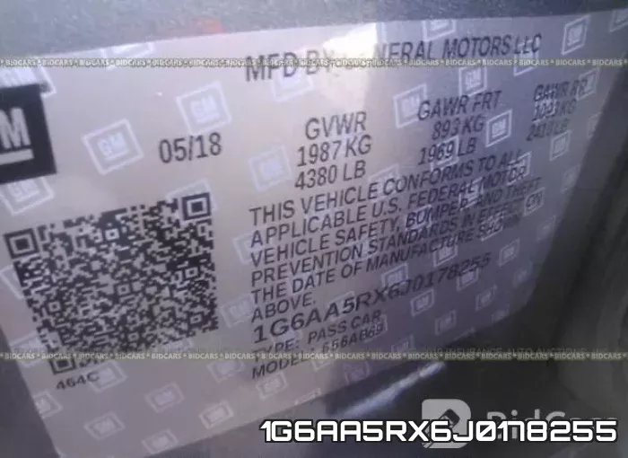 1G6AA5RX6J0178255 фото 10