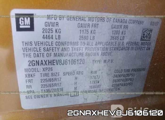 2GNAXHEV8J6106120 фото 10
