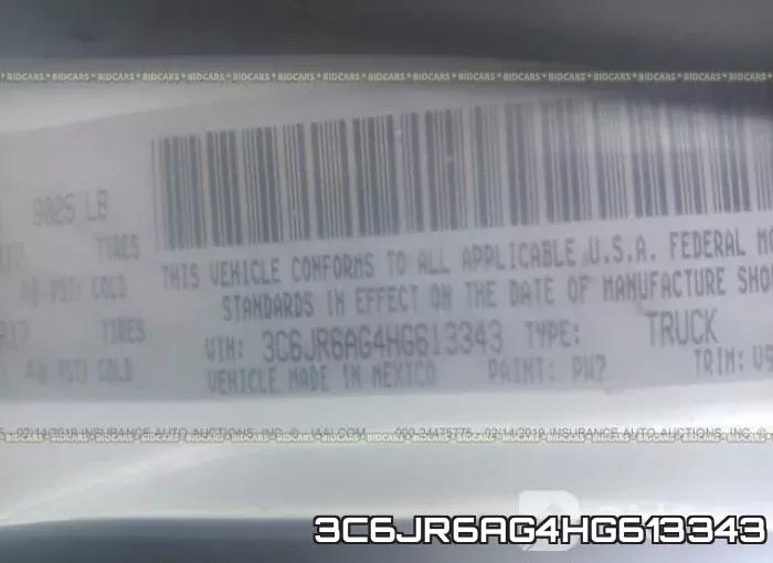 3C6JR6AG4HG613343 фото 10