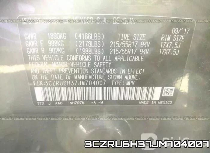 3CZRU6H37JM704007 фото 10