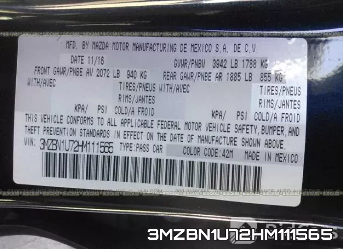 3MZBN1U72HM111565 фото 10