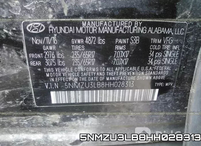 5NMZU3LB8HH028313 фото 10