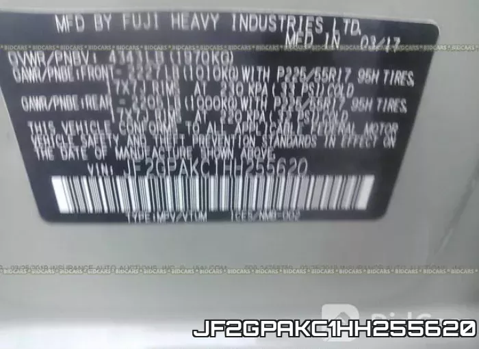 JF2GPAKC1HH255620 фото 10