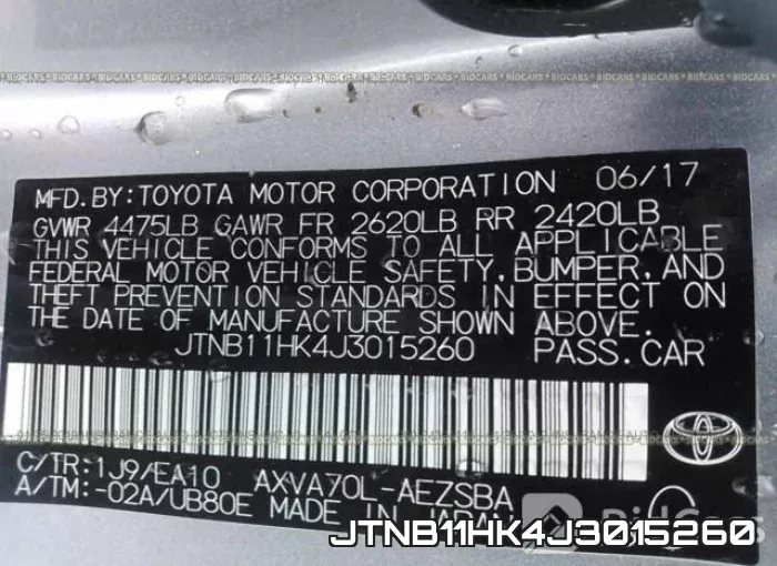 JTNB11HK4J3015260 фото 10