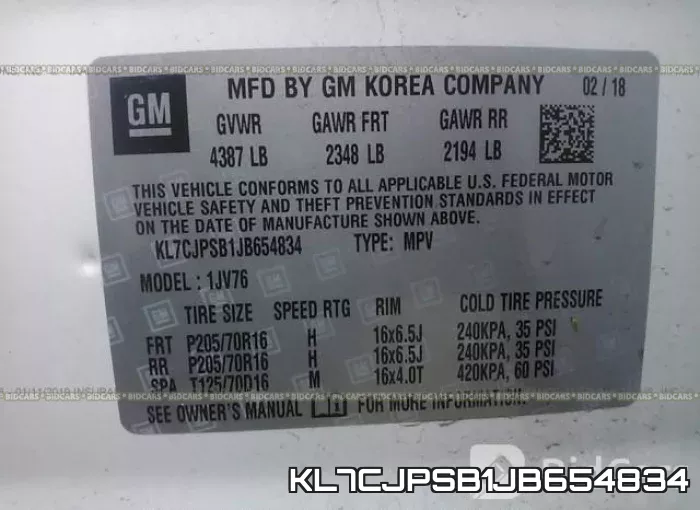 KL7CJPSB1JB654834 фото 10
