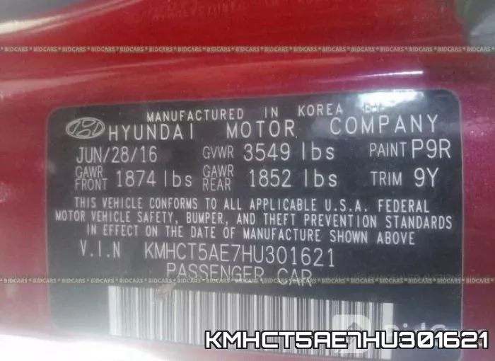 KMHCT5AE7HU301621 фото 10