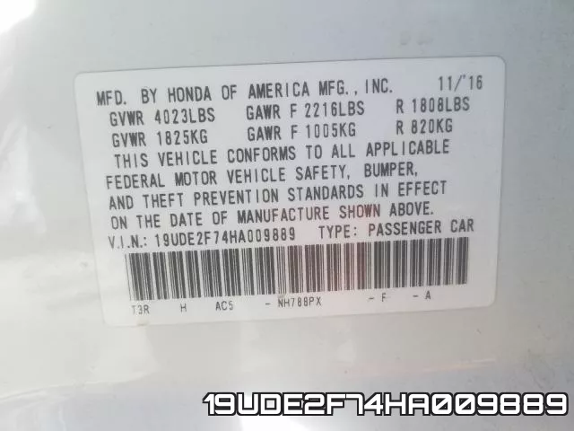 19UDE2F74HA009889 фото 2