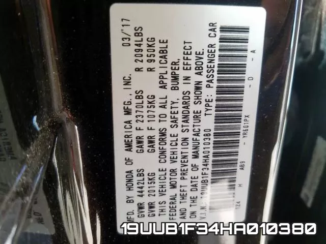 19UUB1F34HA010380 фото 2