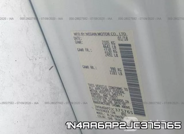 1N4AA6AP2JC375765 фото 10