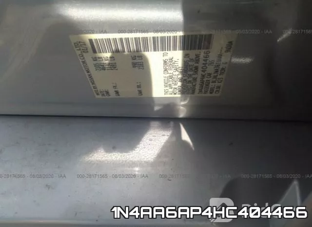 1N4AA6AP4HC404466 фото 10
