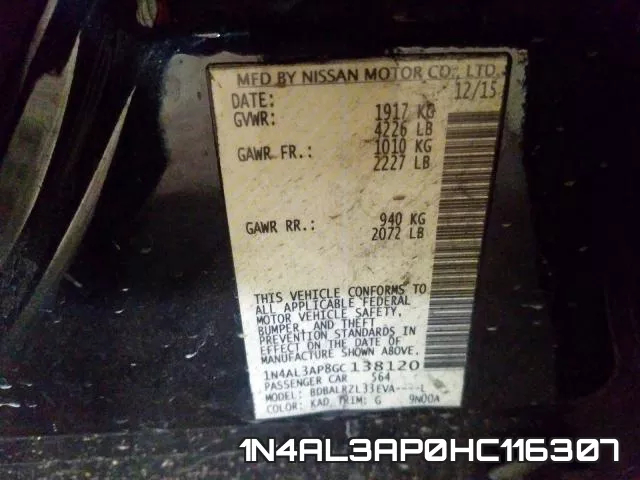 1N4AL3AP0HC116307 фото 2
