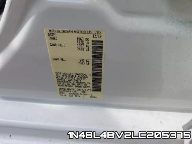 1N4BL4BV2LC205375 фото 2