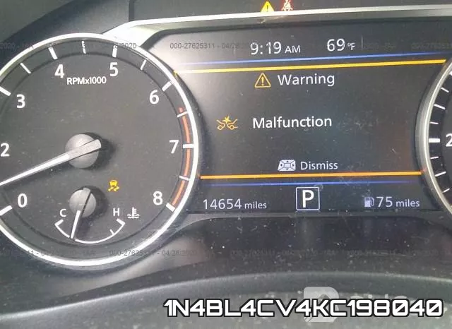 1N4BL4CV4KC198040 фото 8
