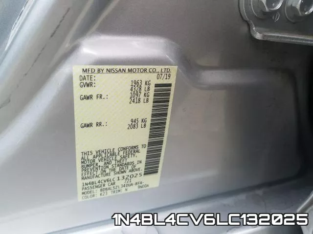 1N4BL4CV6LC132025 фото 2