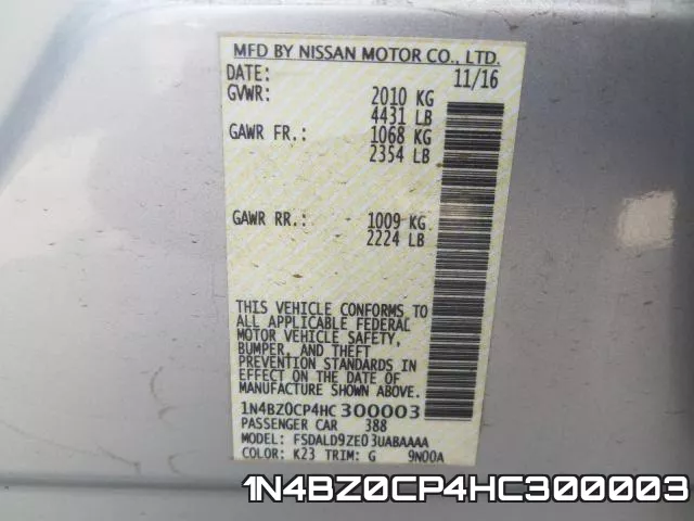 1N4BZ0CP4HC300003 фото 2