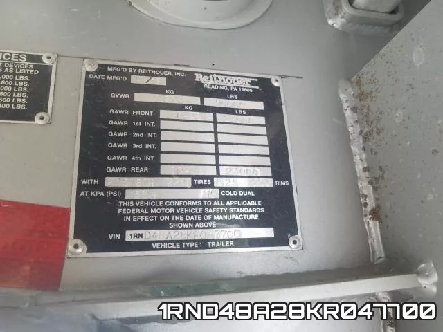 1RND48A28KR047700 фото 2