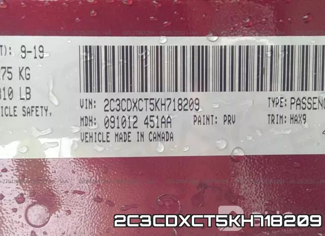 2C3CDXCT5KH718209 фото 10