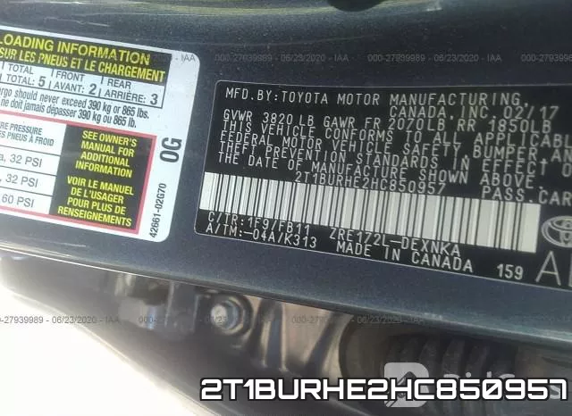 2T1BURHE2HC850957 фото 10