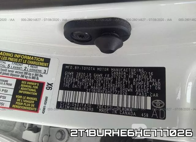 2T1BURHE6HC777026 фото 10