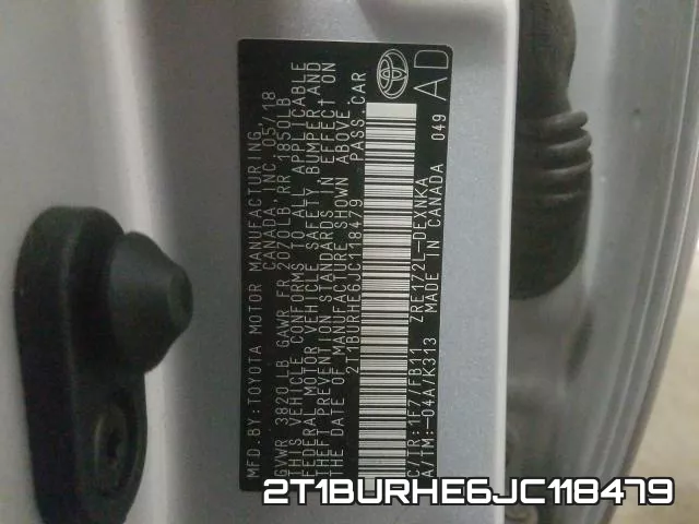 2T1BURHE6JC118479 фото 2