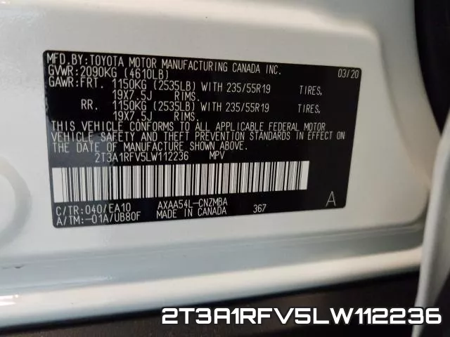2T3A1RFV5LW112236 фото 2