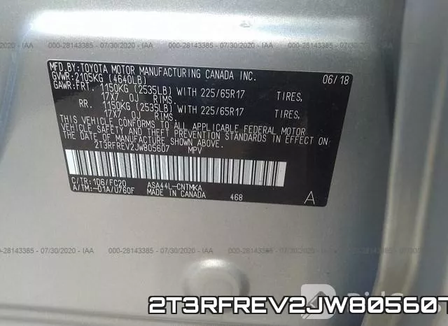 2T3RFREV2JW805607 фото 10