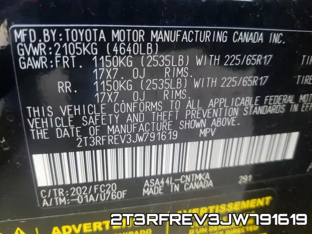 2T3RFREV3JW791619 фото 2