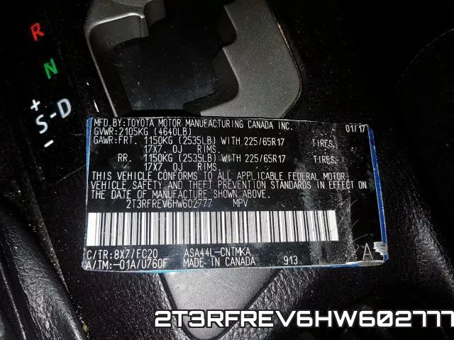 2T3RFREV6HW602777 фото 2