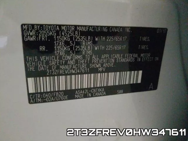 2T3ZFREV0HW347611 фото 2